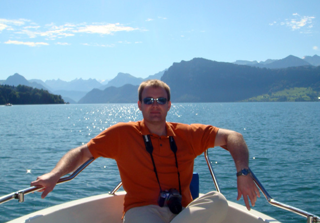Im Boot auf dem See in Luzern